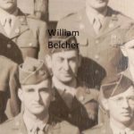 Group of men in military uniform, "William Belcher" signifying the man in the middle