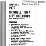 Title page of 1972 City Directory