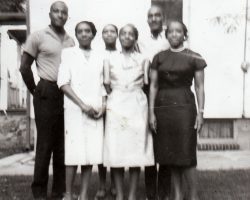 The six Renfrow children in Grinnell in 1961. From left, Rudy, Helen, Alice, Edith, Paul and Evanel.